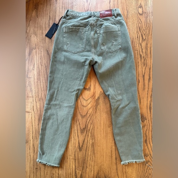 NWT One Teaspoon Freebirds Distressed High Waisted Pants Jeans Super Khaki Sz 27 - Picture 14 of 16